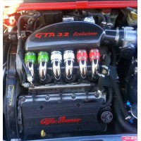 Alfa Romeo 44mm V6 Silicon sleeves Tri-Color